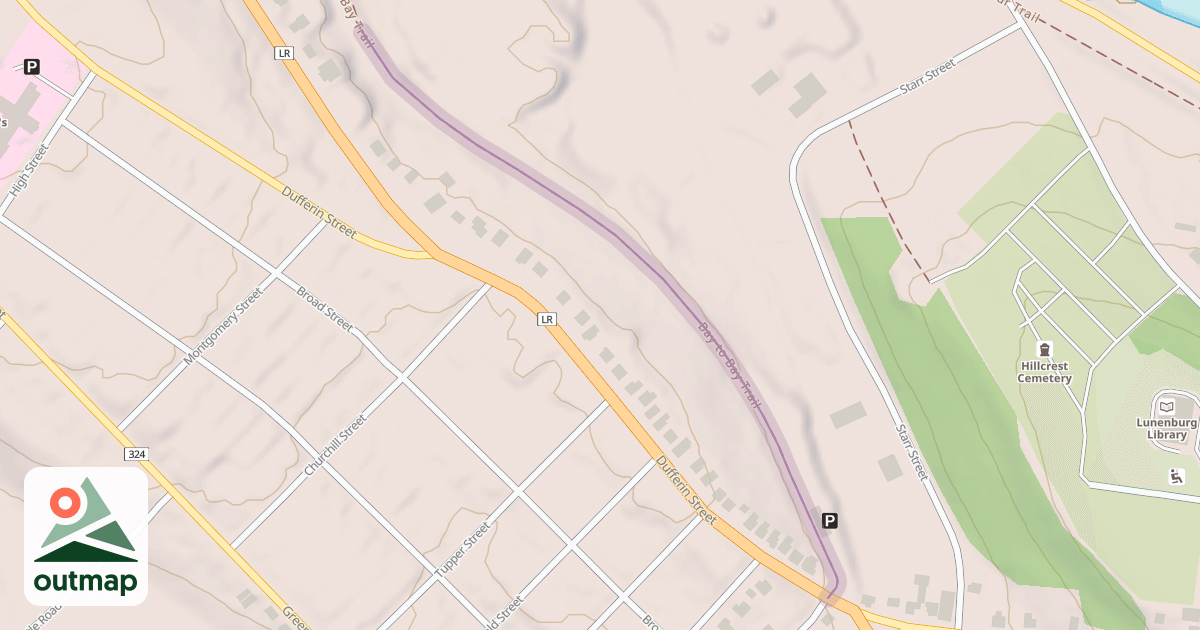 Map of Bay to Bay Trail