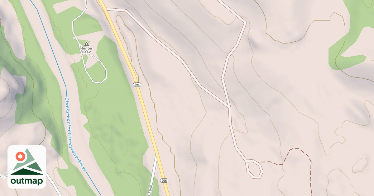 Map of CLARKS FORK CANYON TH