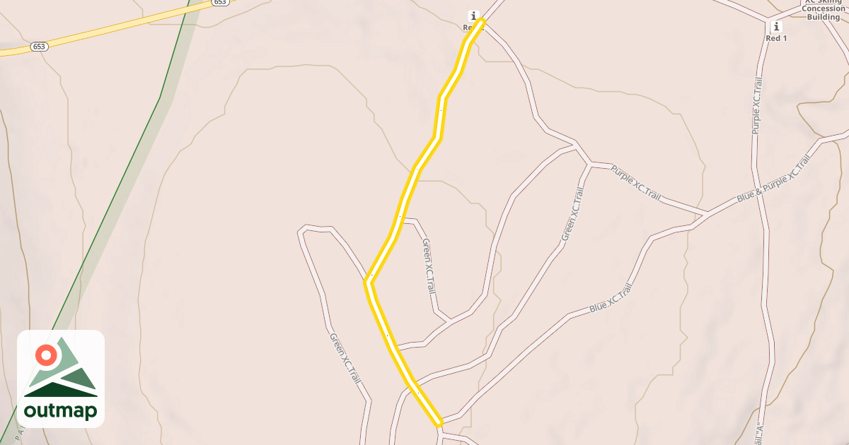 Map of Red & Blue XC Trail