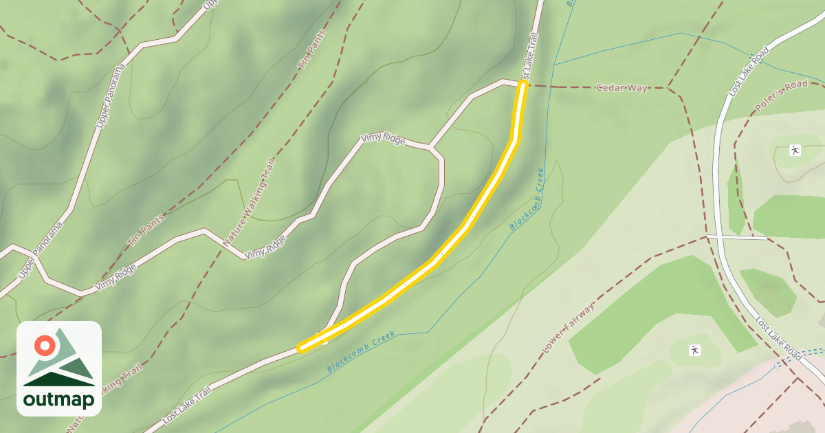Map of Lost Lake Trail
