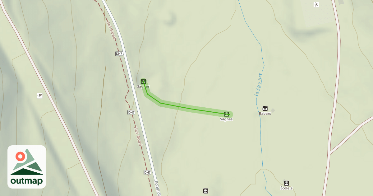 Map of Snowpark des Sagnes