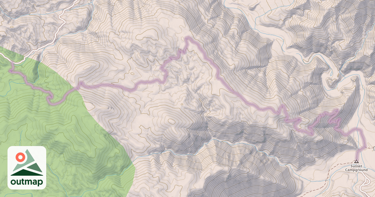 Map of Lockwood Creek OHV Trail #127