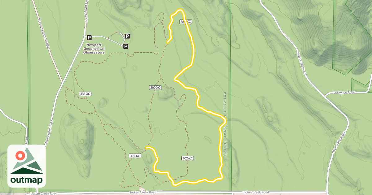 Map of Rough Ridge Trail
