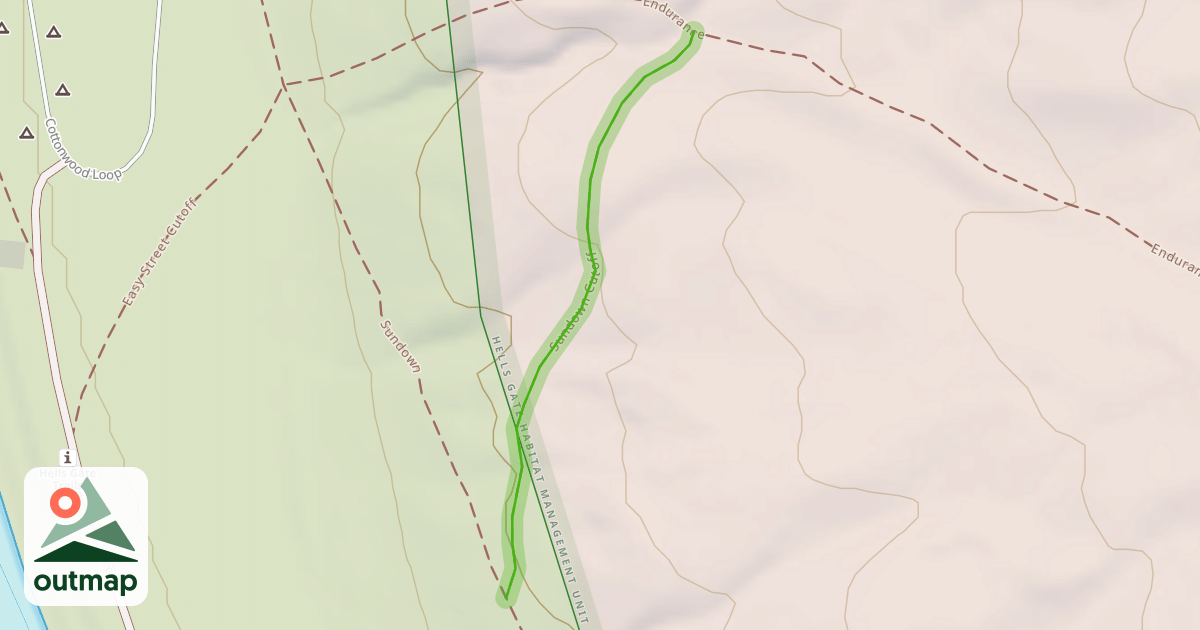 Map of Sundown Cutoff