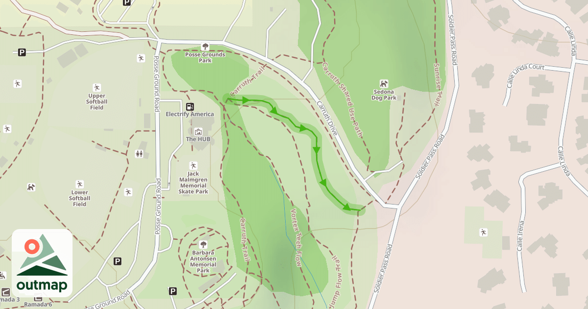 Map of Wildcat Flow Trail