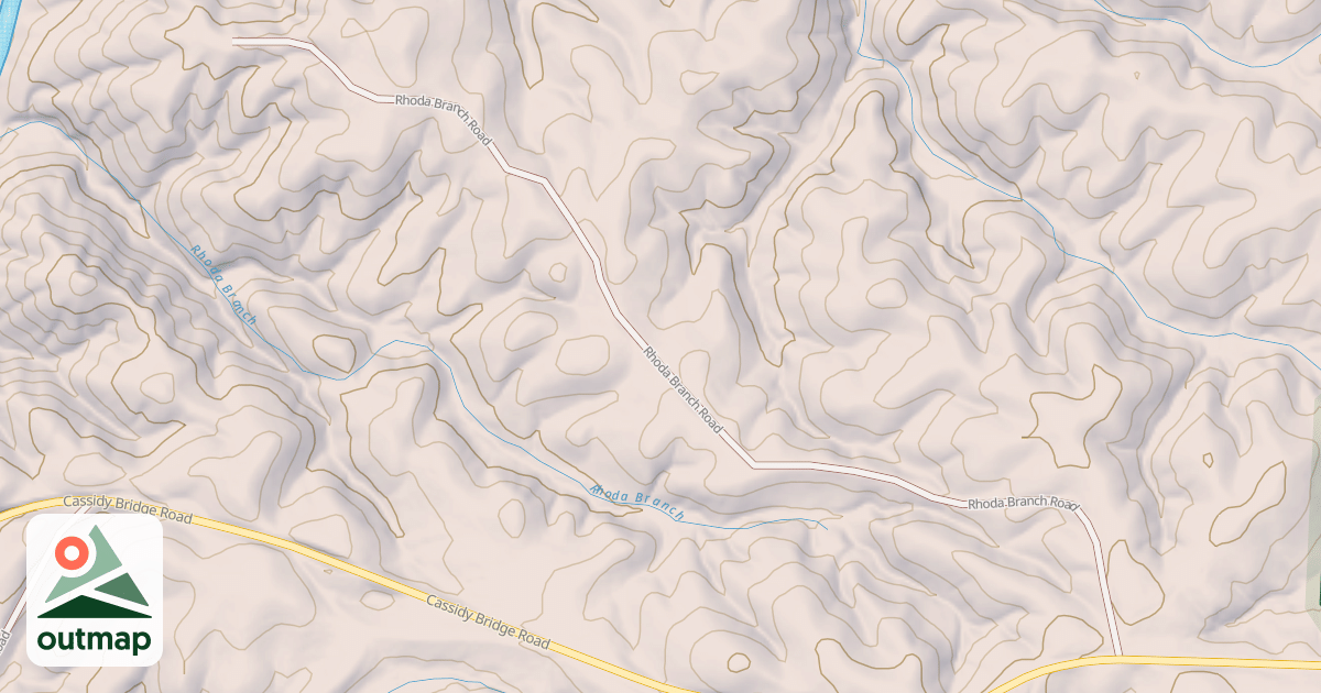 Map of RHODA BRANCH