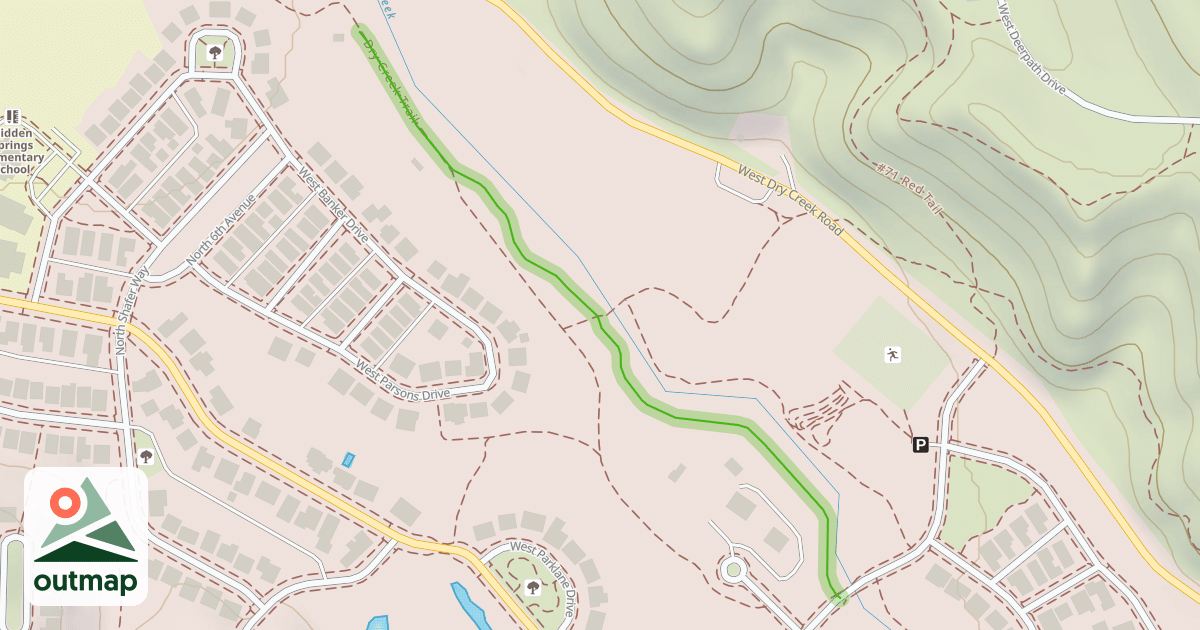 Map of Dry Creek Trail