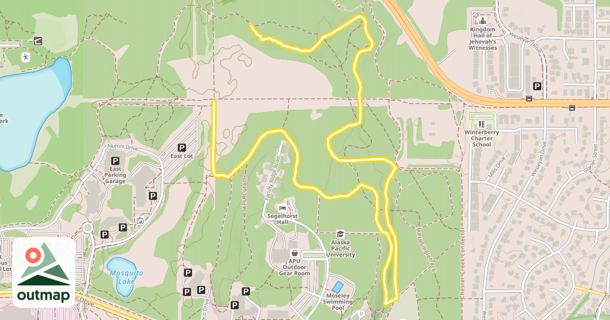 Map of APU Ski Trail