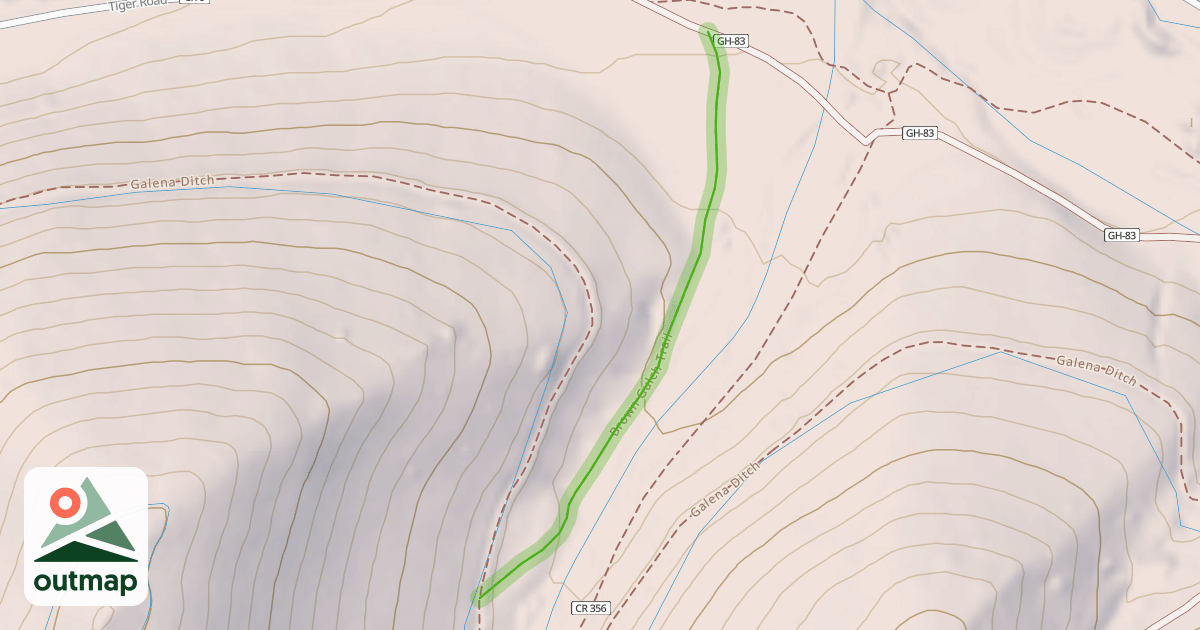 Map of Brown Gulch Trail