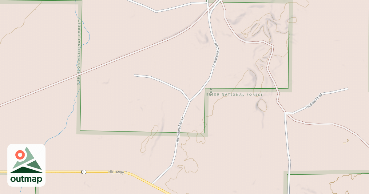 Map of ARROWHEAD CREEK
