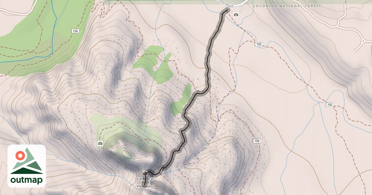 Map of Cathedral Rock Trail