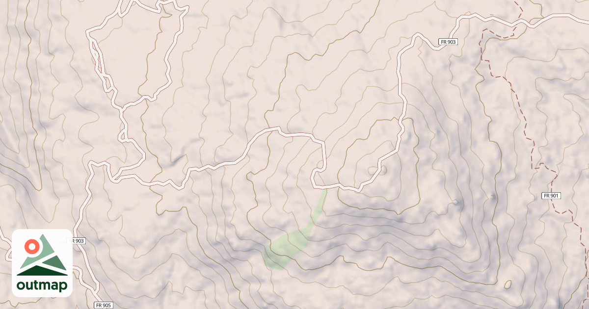 Map of Bronco Peak