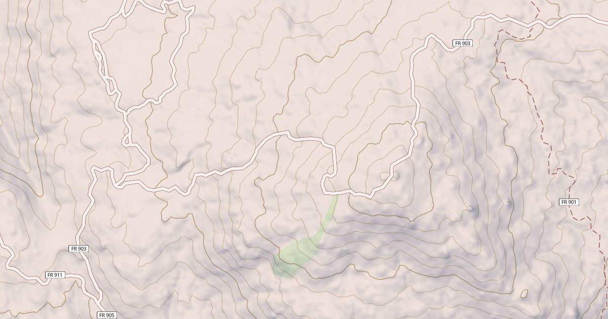 Map preview of Bronco Peak