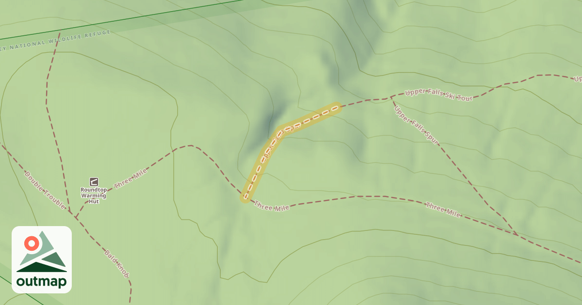 Map of Upper Falls Spur