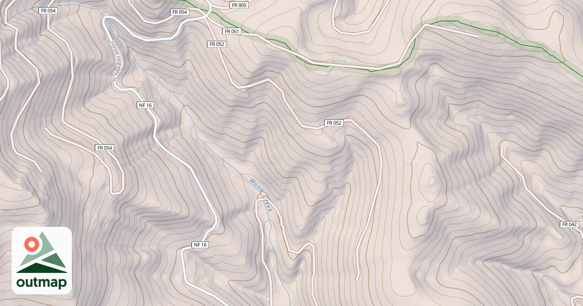 Map of USFS National Forest System Roads {1960EB9F-56D9-4254-8459-E4A4065FD8B5}