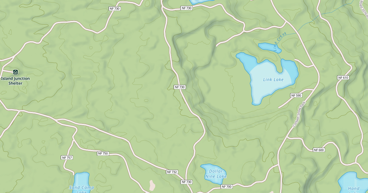 Map preview of Trail #4 - Link Lake Cutoff