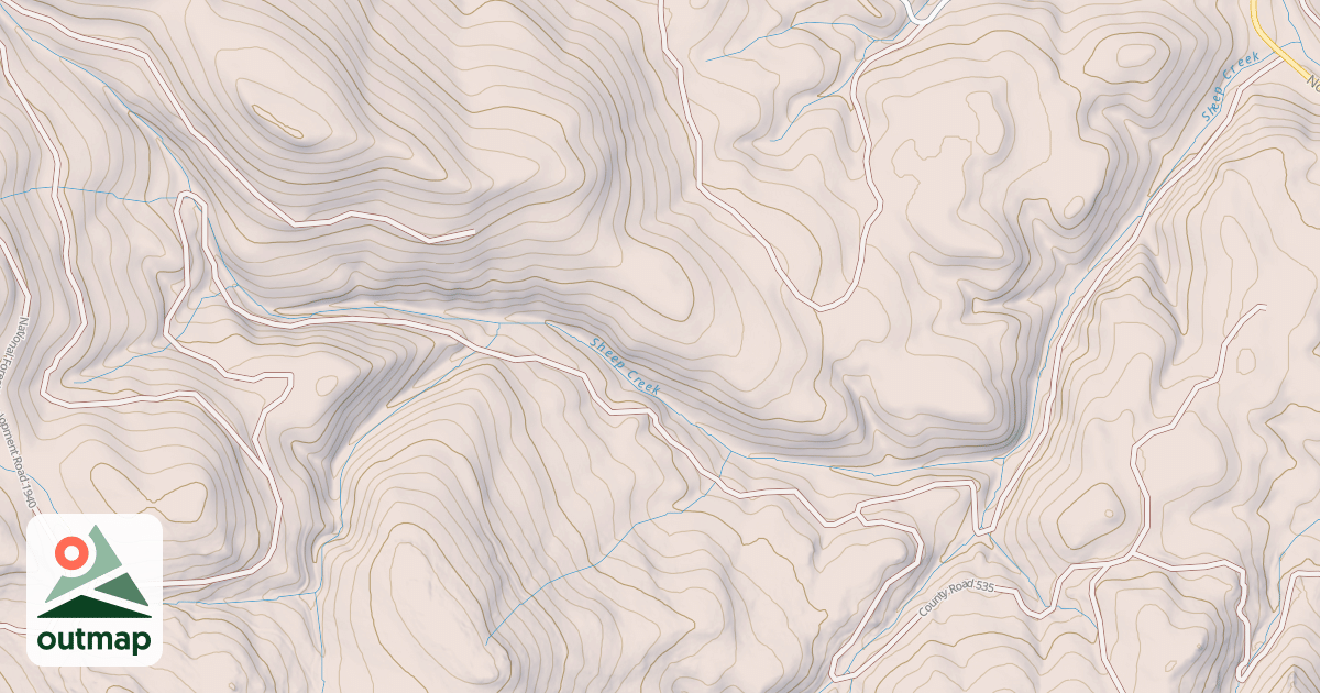 Map of Sheep Creek Road Snowmobile