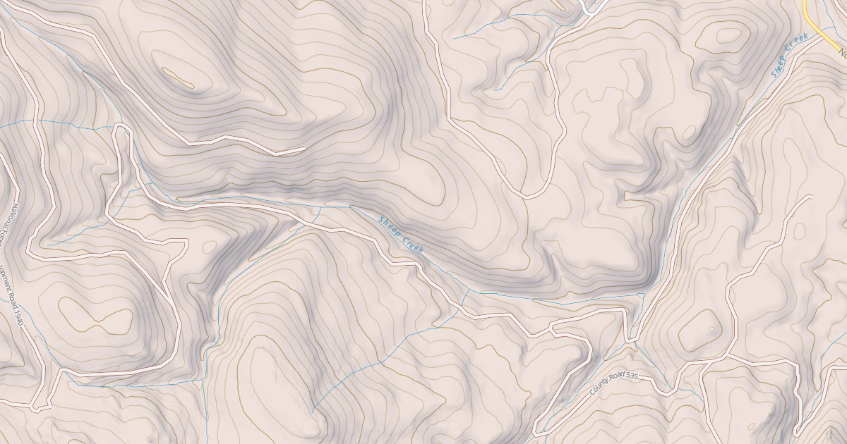 Map preview of Sheep Creek Road Snowmobile