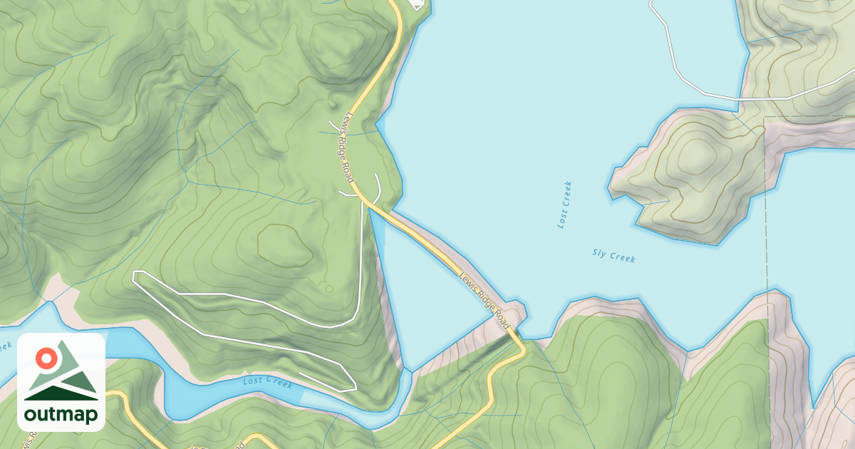 Map of MOOREVILLE RIDGE