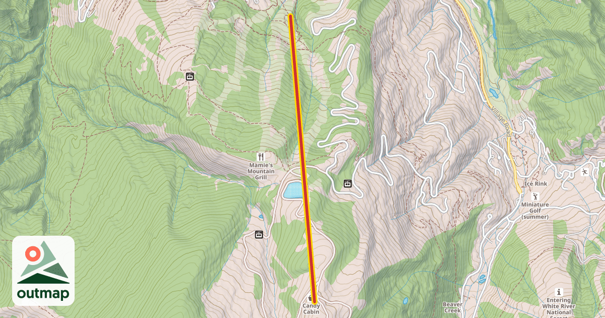 Map of Upper Beaver Creek Mountain Express Lift