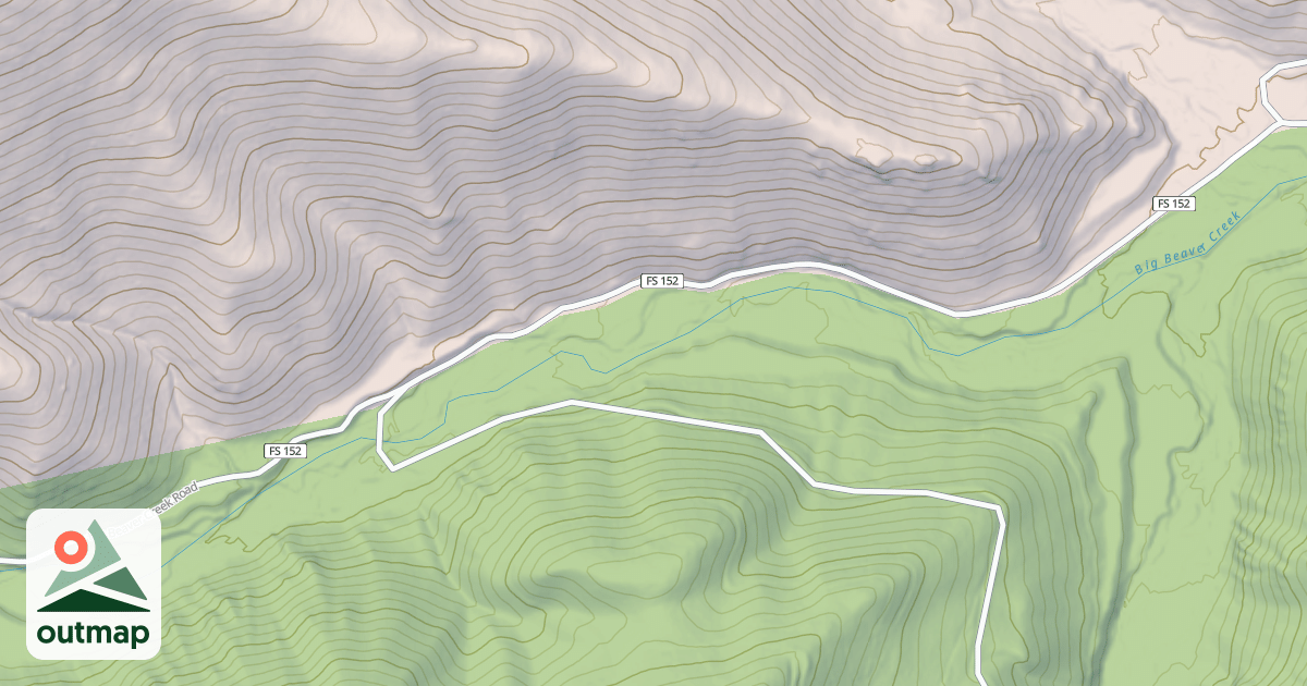 Map of BIG BEAVER CREEK ROAD