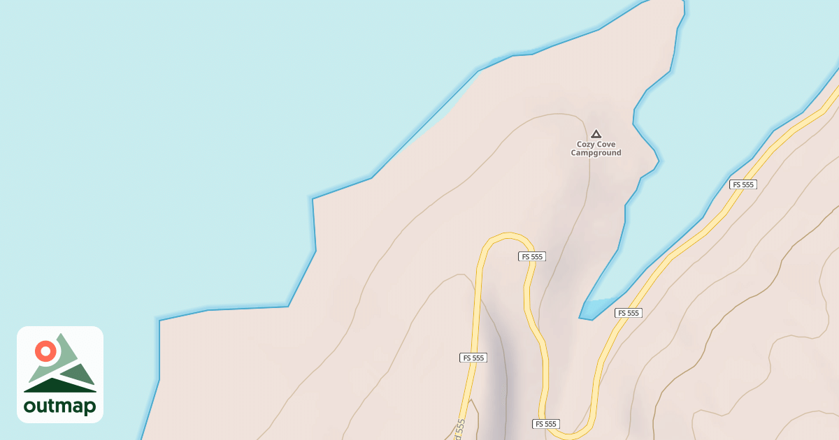 Map of COZY COVE CAMPGROUND