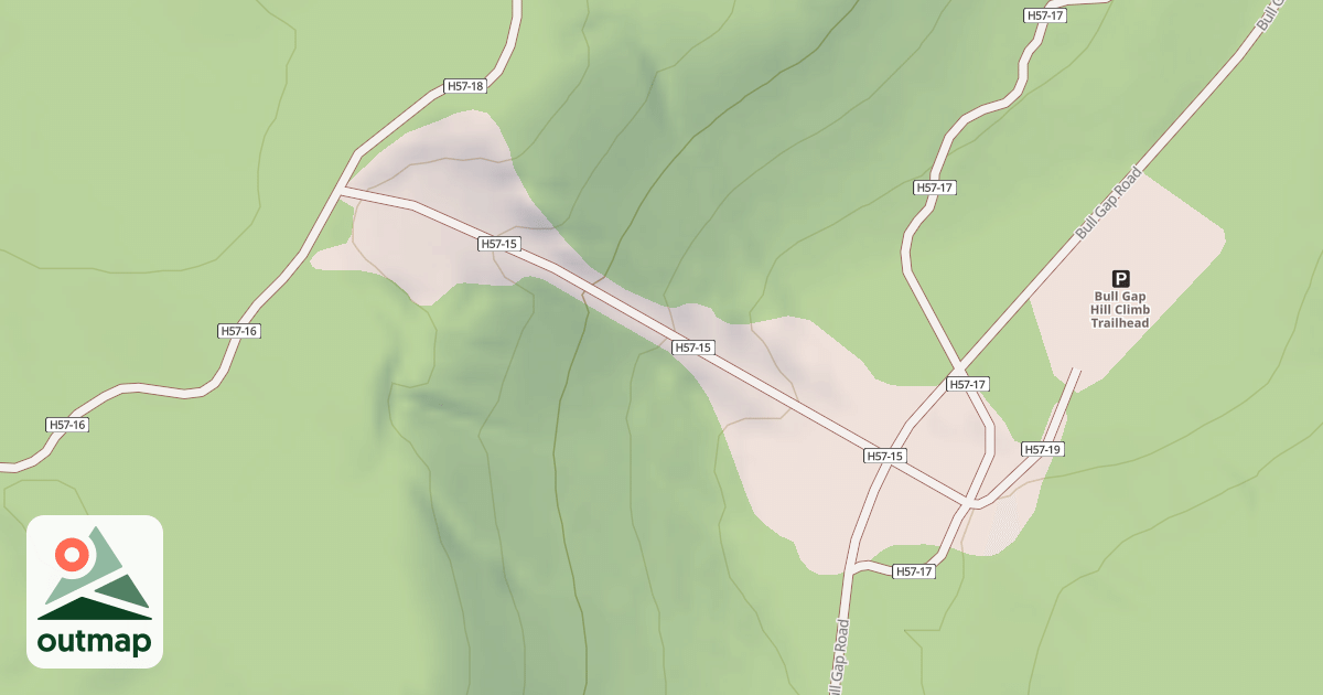 Map of BULL GAP HILL CLIMB