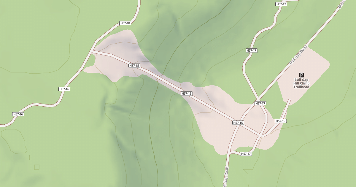 Map preview of BULL GAP HILL CLIMB