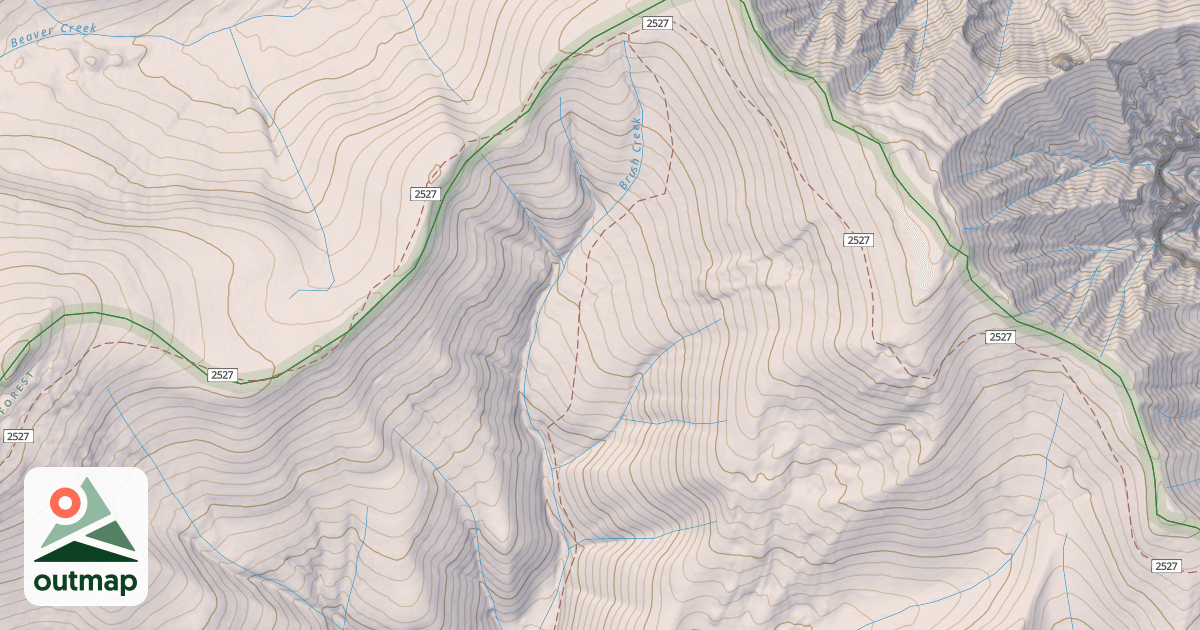 Map of Brush Creek