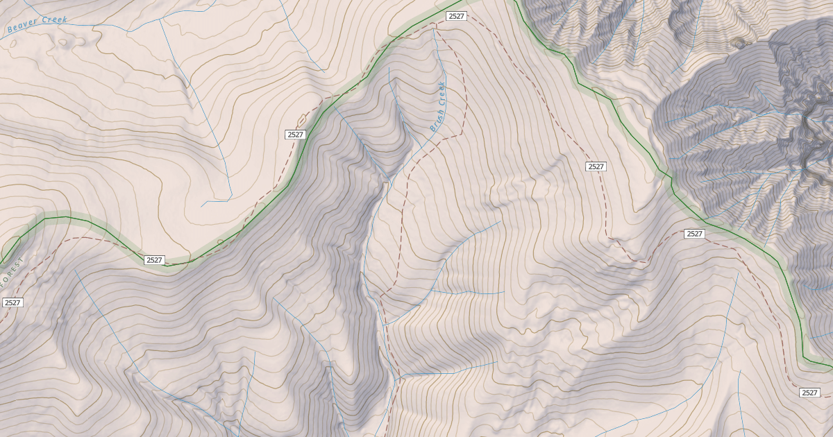 Map preview of Brush Creek