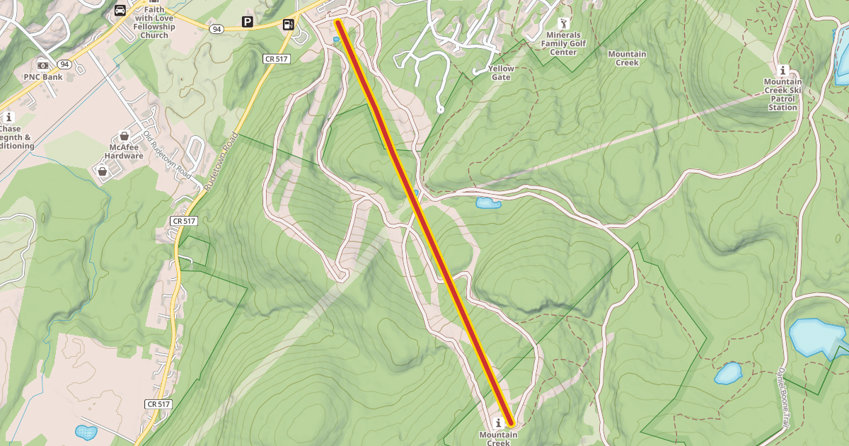Map preview of South Peak Express