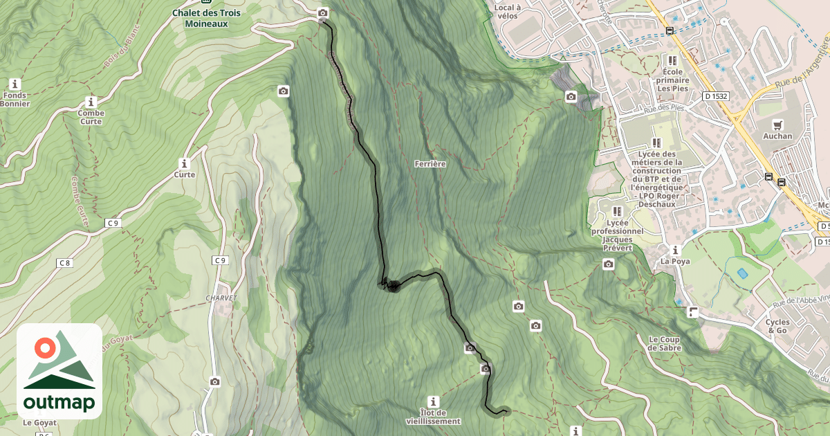 Map of Chemin des Ferrières