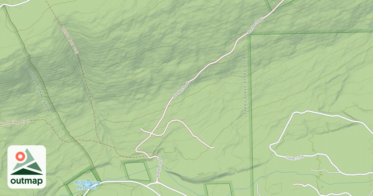 Map of Bald Eagle State Forest Snowmobile Trails