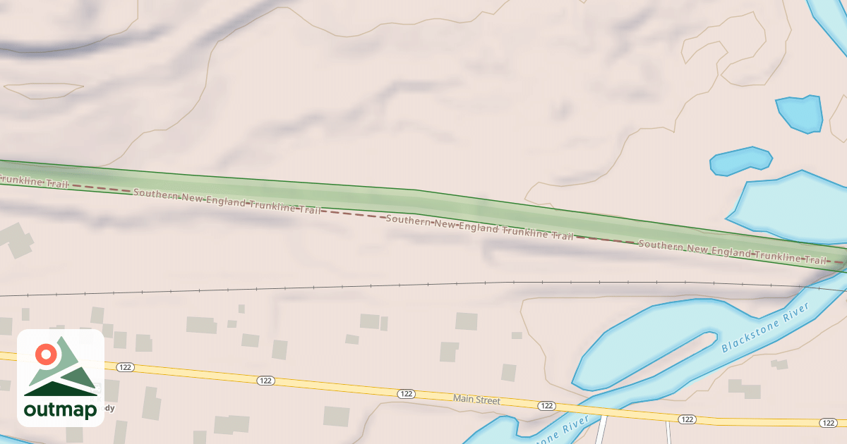 Map of Southern New England Trunkline Trail