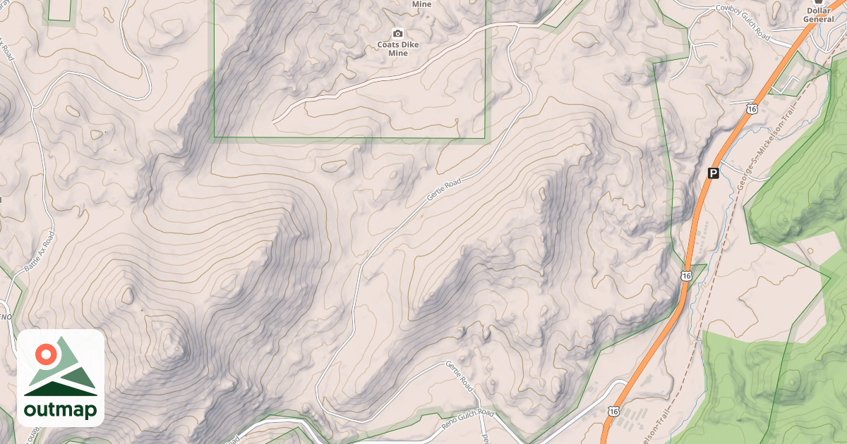 Map of COWBOY GULCH