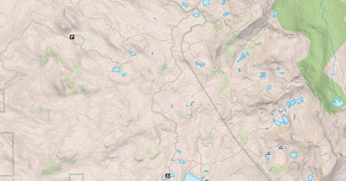 Map preview of Barrett Lake Jeep Trail