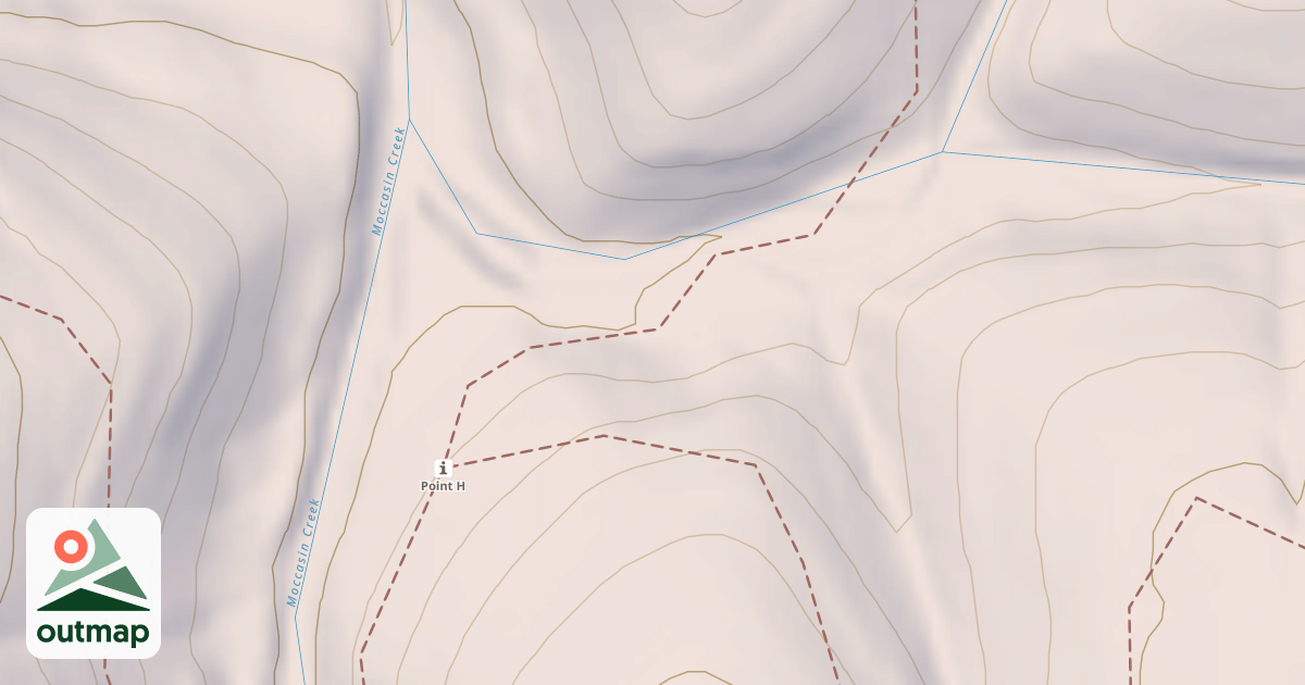 Map of Mg Gap Hollow Spur South