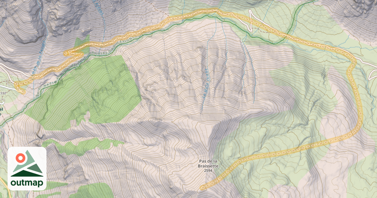 Map of Tête du Clot des Pastres — Bayasse