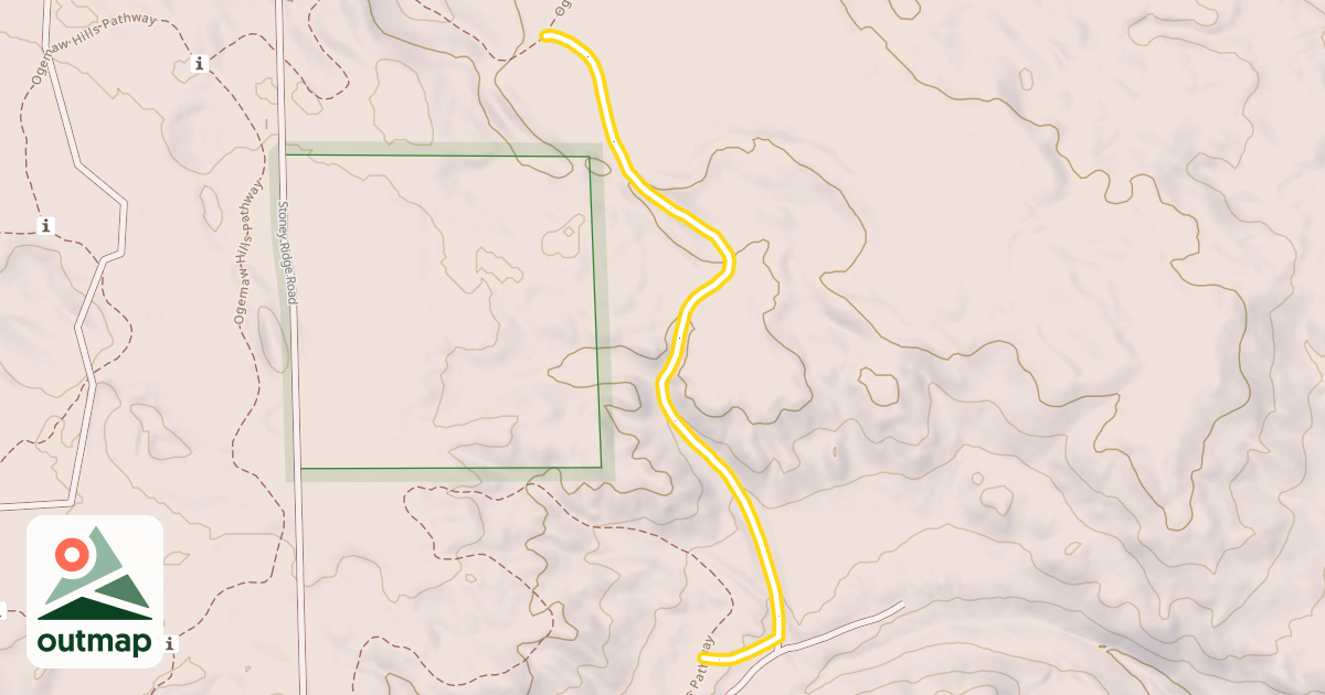 Map of Ogemaw Hills Pathway
