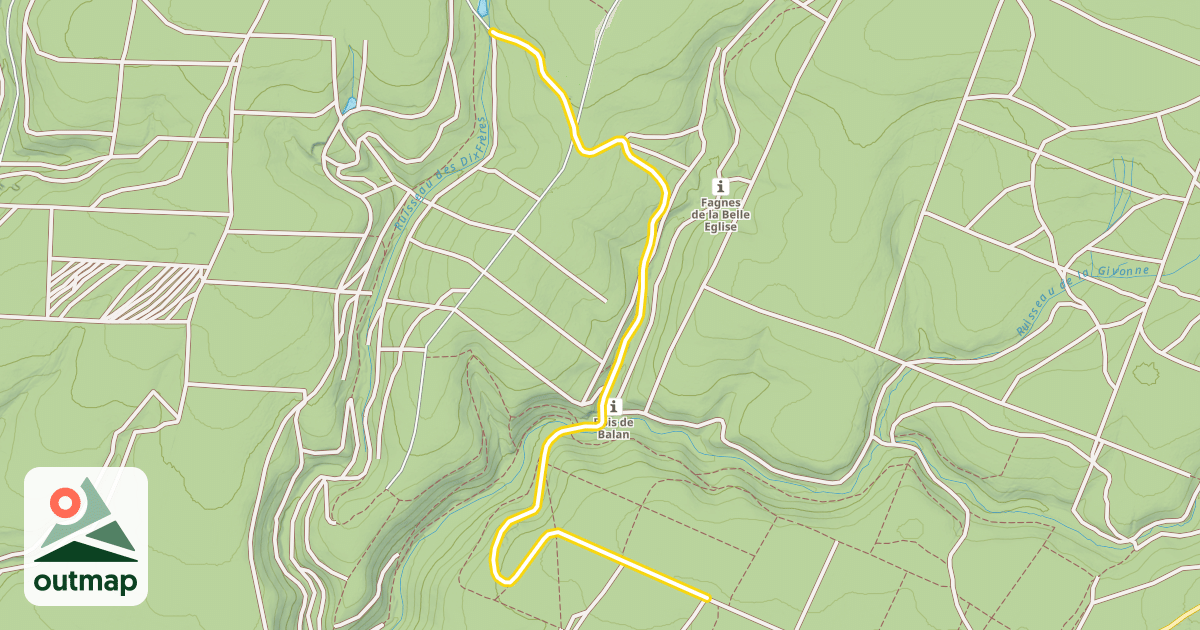 Map of Route Forestière du Douaire