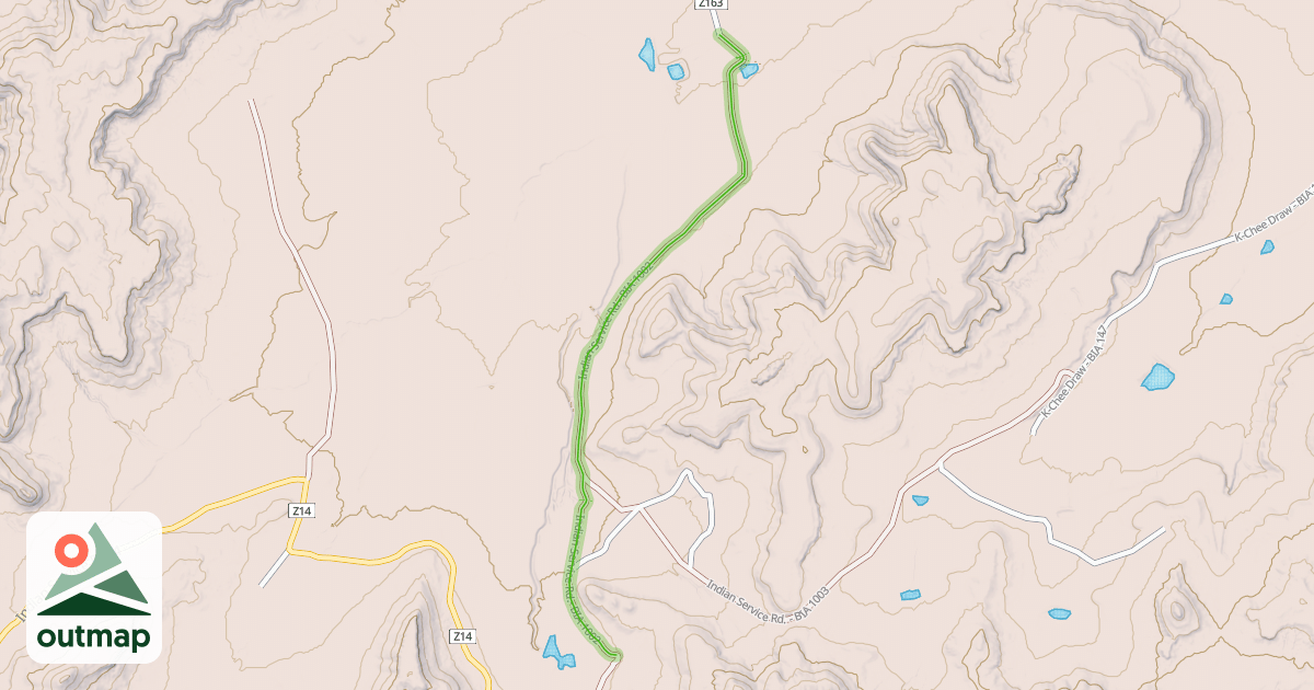 Map of Indian Service Rd.- BIA 1002