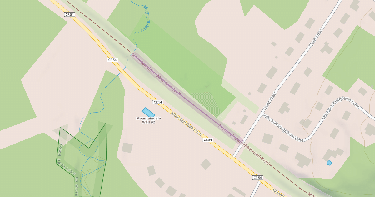 Map preview of Mountaindale O&W Rail Trail