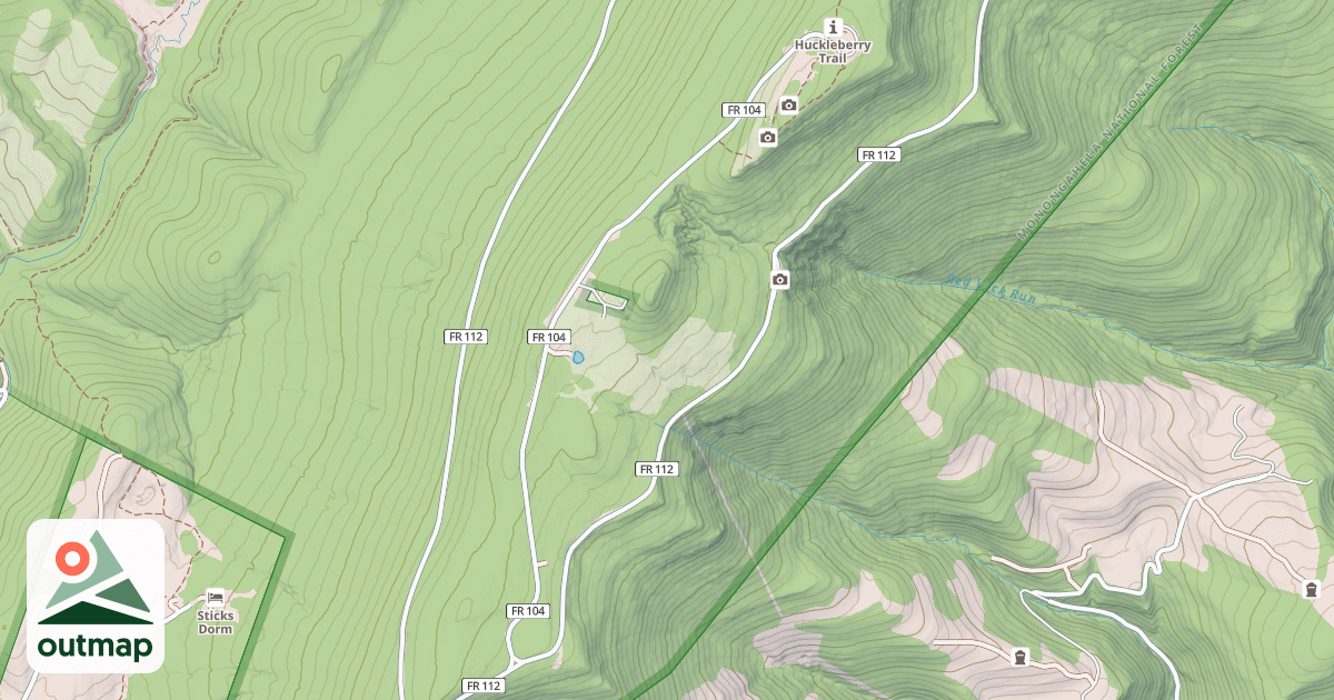 Map of SPRUCE KNOB TOW.