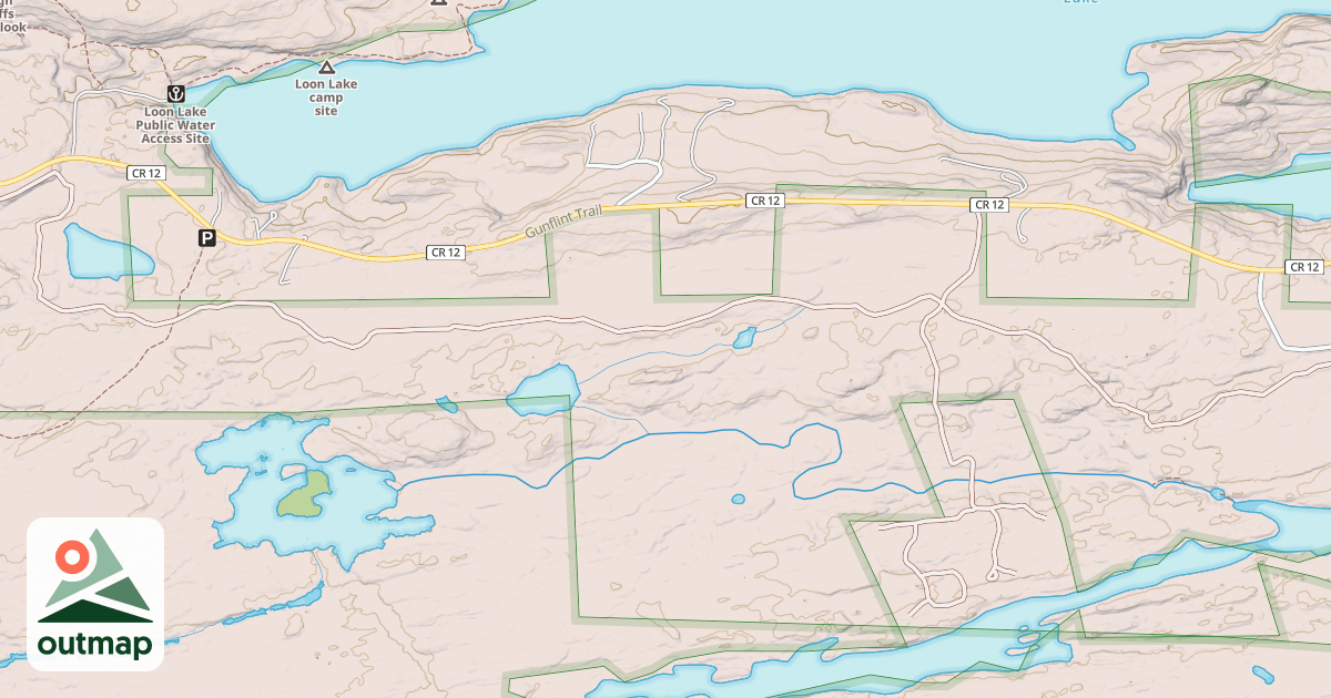 Map of Gunflint Trails Snowmobile