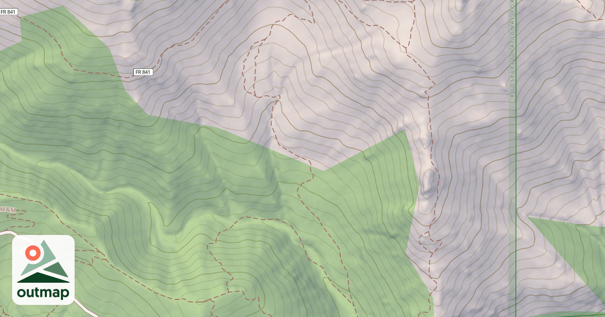 Map of Baughman's Gulley Single Track