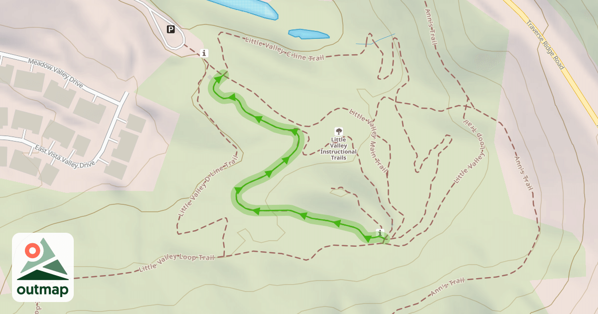 Map of Little Valley A-Line Trail