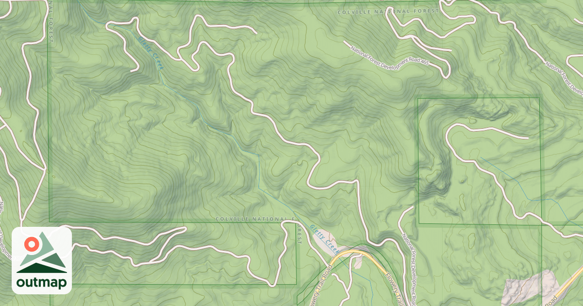 Map of GLETTY CREEK