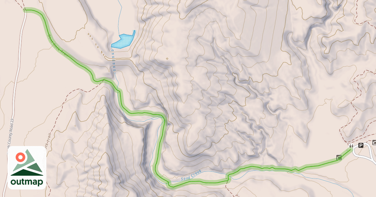 Map of Bent Rock Trail
