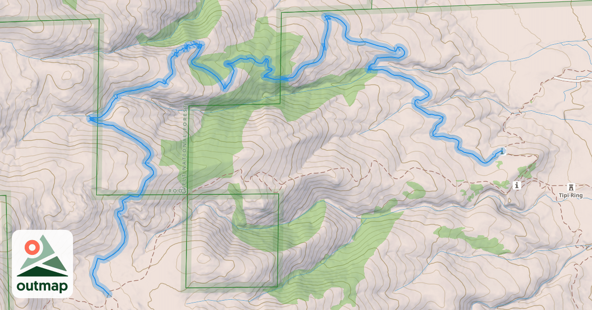 Map of D. R. Trail