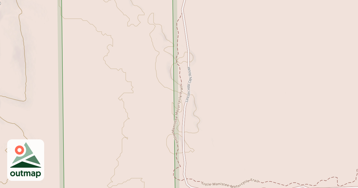 Map of Little Manistee Motorcycle Trail